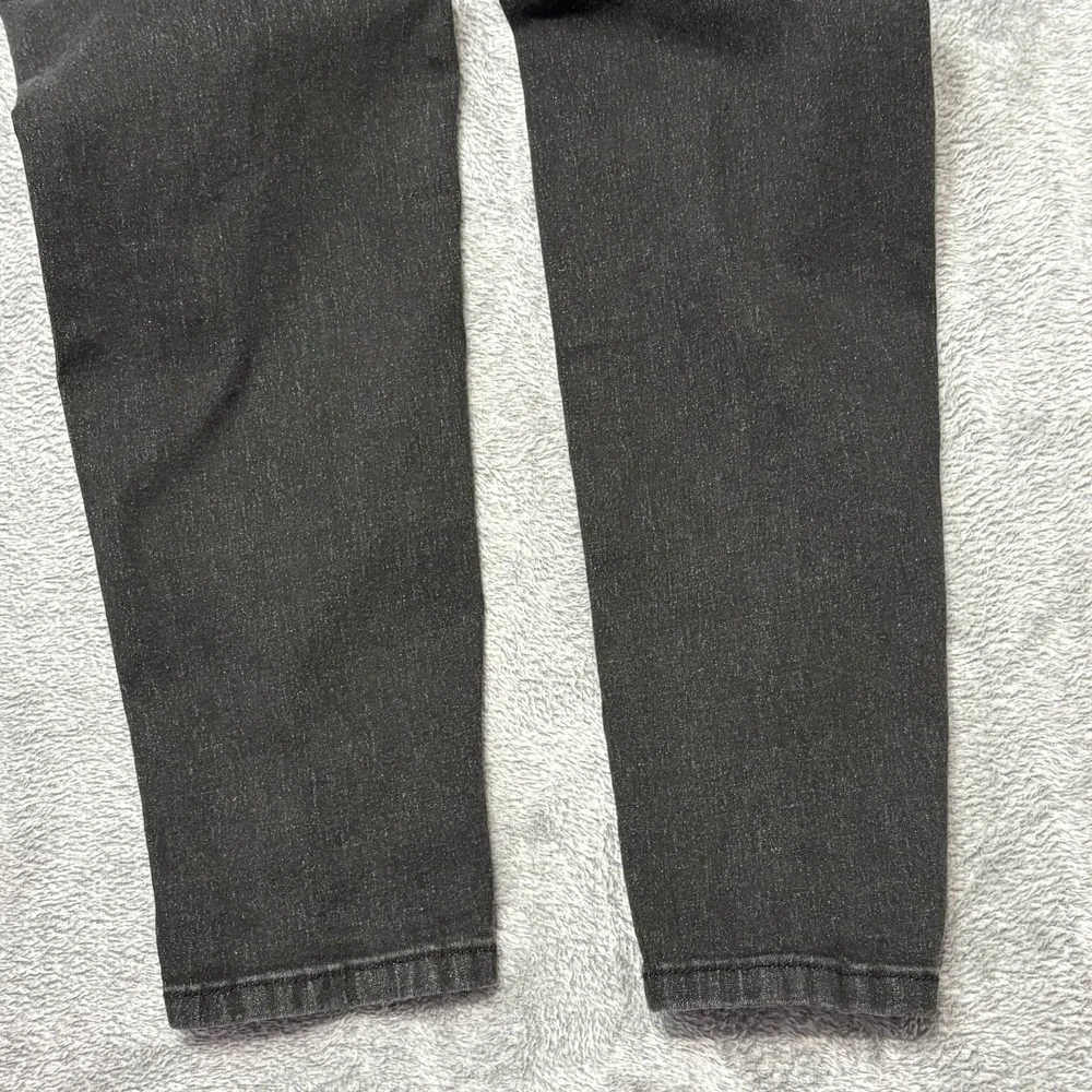 Black Distressed Skinny Jeans XXL Patches Graphic Streetwear Stretch Denim - Picture 6 of 12